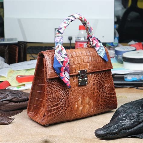 real crocodile leather bag